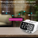 M9 Wireless Bluetooth Speaker Multifunctional Desktop Alarm Clock Support TF Card & U Disk & AUX UK Plug(White)