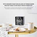 LED Electronic Clock Marble Sound Control Alarm Clock Middle Rectangular White Pattern