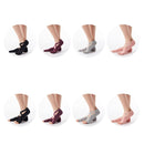 2 Pair Five-Finger Cross-Lace Yoga Cotton Socks Fashion Non-Slip Sports Dance Socks, Size: One Size(Full Toed (Wine Red))