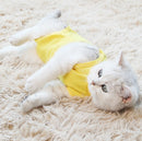 Pet Sterilization Post-Operative Nursing Gown Female Cat Anti-Licking Surgical Gown, Size: L(Yellow)