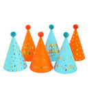 20 PCS Sequined Fur Ball Birthday Hat Birthday Party Supplies Dress Up Paper Hat, Colour: 2 Gem Green Flash Ball