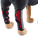 Pet Knee Pads Dog Leg Guards Pet Protective Gear Surgery Injury Sheath, Size: L(HJ29 Reflective With Support Bar Red)