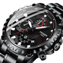 FNGEEN 5757 Men Waterproof Sports Fashion Stainless Steel Watch(White Net White Shell White Surface)