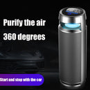 C360 Aluminum Alloy Negative Ion Car Cup Holder Type Deodorizing Air Purifier