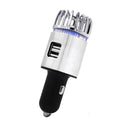 JO-6291 Negative Ion Car Sterilizing Air Purifier Mobile Phone High-Speed Charging Dual USB Cigarette Lighter(Mysterious Silver)