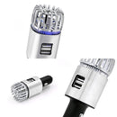 JO-6291 Negative Ion Car Sterilizing Air Purifier Mobile Phone High-Speed Charging Dual USB Cigarette Lighter(Mysterious Silver)