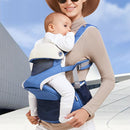 Kangaroo Baby Double Shoulder Baby Carrier Front Holding Type Foldable Lightweight Waist Stool(Dream Grey)