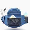 Kangaroo Baby Double Shoulder Baby Carrier Front Holding Type Foldable Lightweight Waist Stool(Lake Blue)