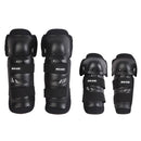 SULAITE Anti-Seismic Competition Outdoor Sports Strong Shell Protective Gear, Specification: Free Size(Black Knee Pads+Elbow Pads)