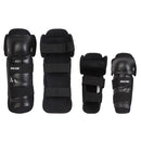 SULAITE Anti-Seismic Competition Outdoor Sports Strong Shell Protective Gear, Specification: Free Size(Black Knee Pads+Elbow Pads)