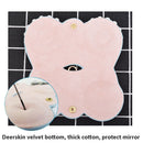 Cute And Funny PU Sunglasses Case Portable Glasses Case With Hanging Buckle, Colour: Flowers (Lake Blue Color Matching)