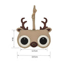 Cute And Funny PU Sunglasses Case Portable Glasses Case With Hanging Buckle, Colour: Flowers (Lake Blue Color Matching)