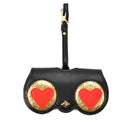 Cute And Funny PU Sunglasses Case Portable Glasses Case With Hanging Buckle, Colour: Red Love