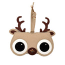 Cute And Funny PU Sunglasses Case Portable Glasses Case With Hanging Buckle, Colour: Deer