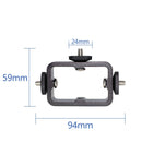 2 PCS Multi-Device Tripod Mount Adapter Live Broadcast Bracket 3 x 1/4 inch Threads Screw Clip