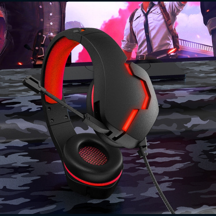 J10 Wired Gaming Headset Gaming Luminous Headset(Dark Blue)