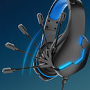 J10 Wired Gaming Headset Gaming Luminous Headset(Black Red)