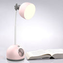 Colorful Table Lamp Bedroom Desk Folding Clip Lamp(Pink)