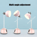 Colorful Table Lamp Bedroom Desk Folding Clip Lamp(Light Blue)