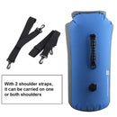 LUCKSTONE 60L Outdoor Rafting And River Tracing Waterproof Backpack Shoulder Bag Inflatable Swimming Bag Tote Bucket Bag(Blue)