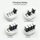 Four-Slot 9V Lithium Battery Charger For Multimeter Microphone Remote Control Battery Charger, US Plug