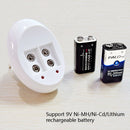 9V L-ion Rechargeable Battery 6F22 9V Lithium Batteries Charger(EU Plug )