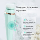 Multi-Functional Facial Cleansing Machine Beauty Massage Silicone Facial Cleansing Machine(Green)