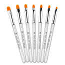 2 Sets 7 In 1 Phototherapy Pen Round Head Line Pen Transparent Rod Painted Pen Drawing Pen Nail Art Brush Tool(Silver Power)
