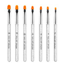 2 Sets 7 In 1 Phototherapy Pen Round Head Line Pen Transparent Rod Painted Pen Drawing Pen Nail Art Brush Tool(Silver Power)