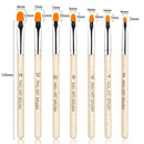 2 Sets 7 In 1 Phototherapy Pen Round Head Line Pen Transparent Rod Painted Pen Drawing Pen Nail Art Brush Tool(Gold Power)