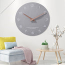 Round Silent Clock Walnut Wall Clock
