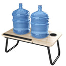 Bed Four-Speed Lifting Table Folding Laptop Desk Adjustable Dormitory Lazy Table with Cup Holder, Size: 55x32x25cm(Walnut)