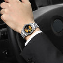 FNGEEN 8818 Men Automatic Mechanical Watch Double-Sided Hollow Watch(Between Gold Gold Surface)