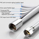 Shower Hose Water Heater Rain Shower Bathroom Stainless Steel Shower PVC Nozzle Hose, Specification: 2m Silver
