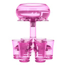 6 Shot Glass Dispenser And Holder Automatic Diversion Pourer(Wine Red)