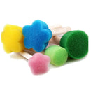 Children DIY Sponge Seal Painting Brush Painting Tool Set(Blue Painting Clothes)