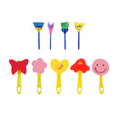 Children DIY Sponge Seal Painting Brush Painting Tool Set(Blue Painting Clothes)