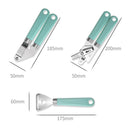 9 in 1 Plastic Handle Stainless Steel Kitchen Utensils Household Gadget Set(Cyan)