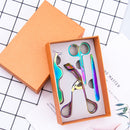 2 PCS 4 In1 False Eyelash Assistant Eyebrow Clipper Beauty Tool(Titanium-plated Color)