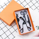 2 PCS 4 In1 False Eyelash Assistant Eyebrow Clipper Beauty Tool(Black)