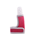 ZT001 Baby Silicone Molar Finger Cots Children Anti-Bite Hand Breathable Thumb Cots Teether Maternal And Baby Products(Red Transparent)