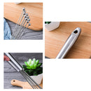 2 PCS Manual Whisk Stainless Steel Glass Bead Egg Whisk Kitchen Household Hand-Held Baking Tools Type A 12 Inch