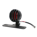 Universal Retro Waning Tail Light Motorcycle Modified Rear Tail Light Brake Light(Black)