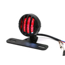 Universal Retro Waning Tail Light Motorcycle Modified Rear Tail Light Brake Light(Black)