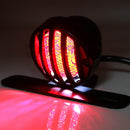 Universal Retro Waning Tail Light Motorcycle Modified Rear Tail Light Brake Light(Black)