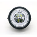 Motorcycle Modified Retro LED Angel Eye Headlight(Black Shell Blue Circle White Light)