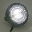 Motorcycle Modified Retro LED Angel Eye Headlight(Black Shell Blue Circle White Light)