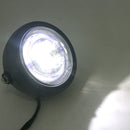 Motorcycle Modified Retro LED Angel Eye Headlight(Black Shell Blue Circle White Light)