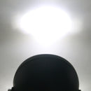 Motorcycle Modified Retro LED Angel Eye Headlight(Black Shell Blue Circle White Light)