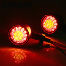 Motorcycle Universal Retro LED Turn Signal Light(Black Shell Yellow Cover)